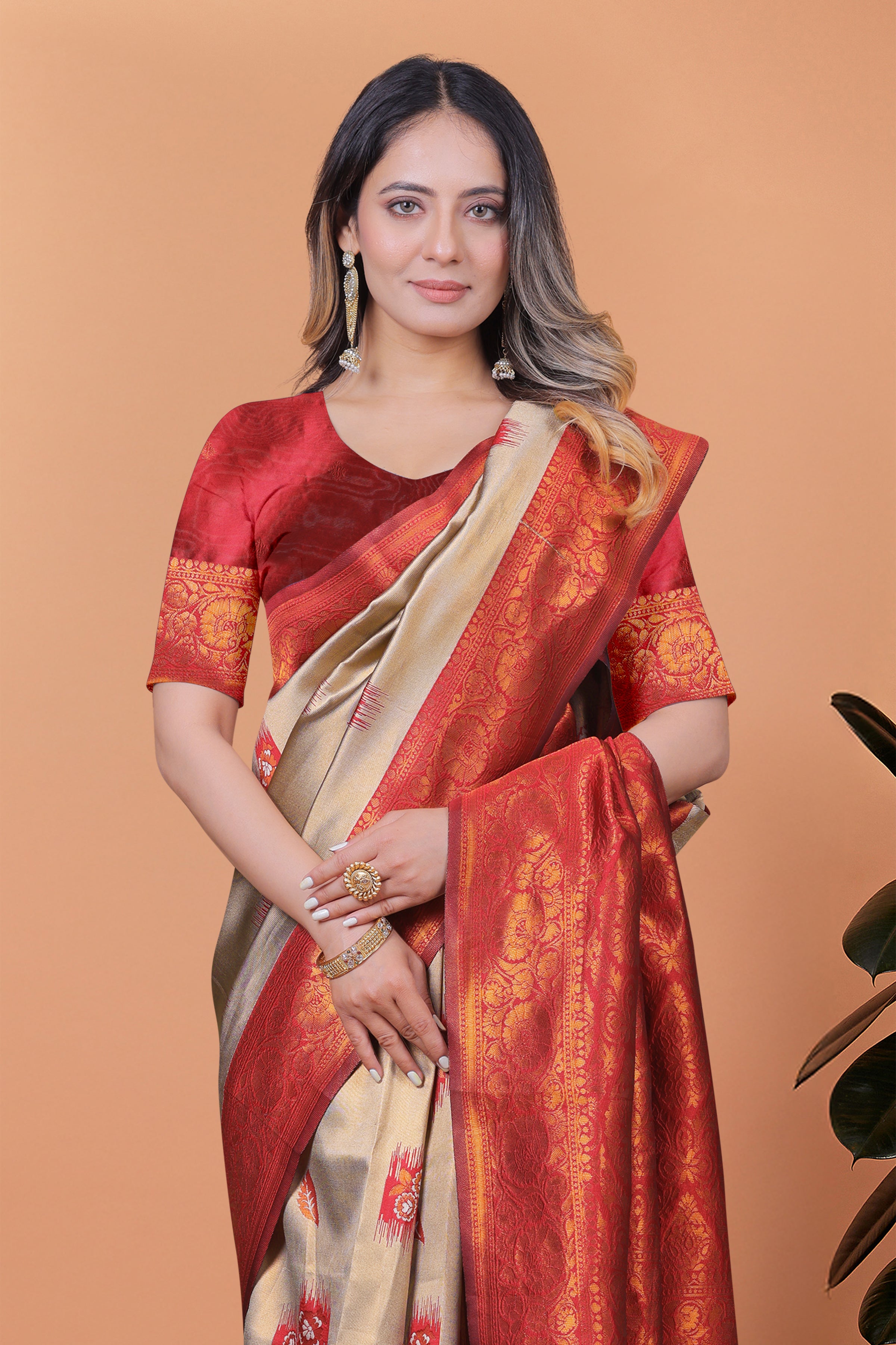 Banarasi Silk Saree with Zari Embellishment with 8 color option ✨💙💚